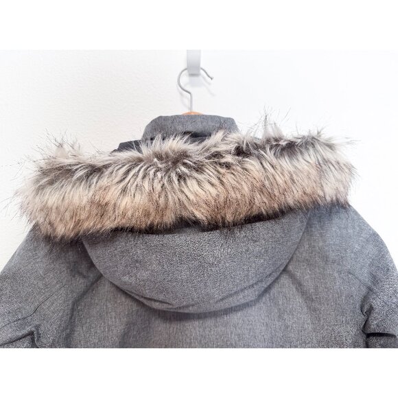 Eddie Bauer Weather Edge 650 Down Gray Hooded Parka Coat Women's Size XS - Picture 3 of 14